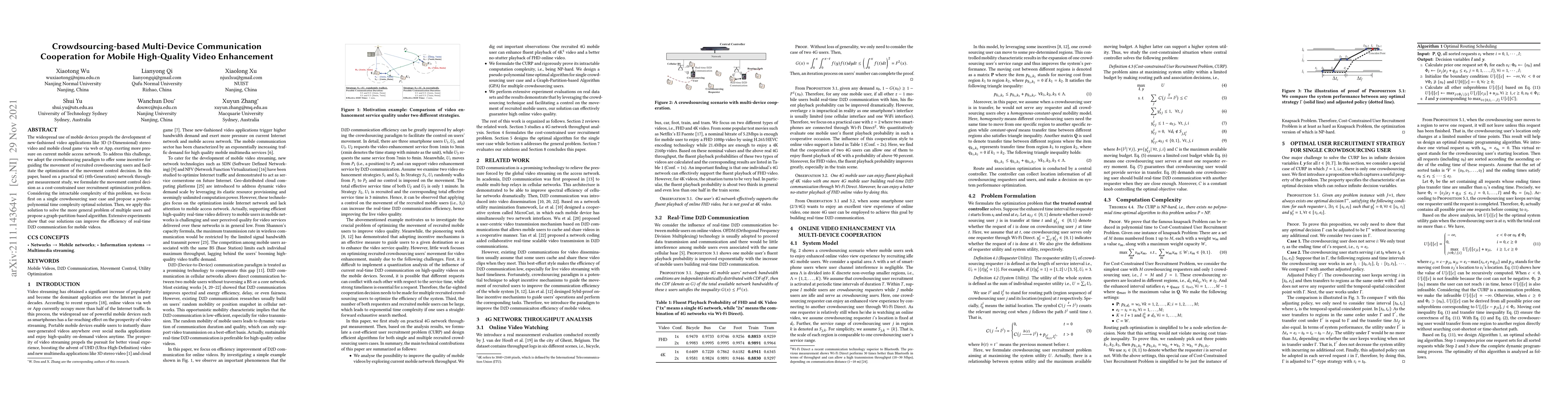 Thumbnail for Crowdsourcing-based Multi-Device Communication Cooperation for Mobile
  High-Quality Video Enhancement