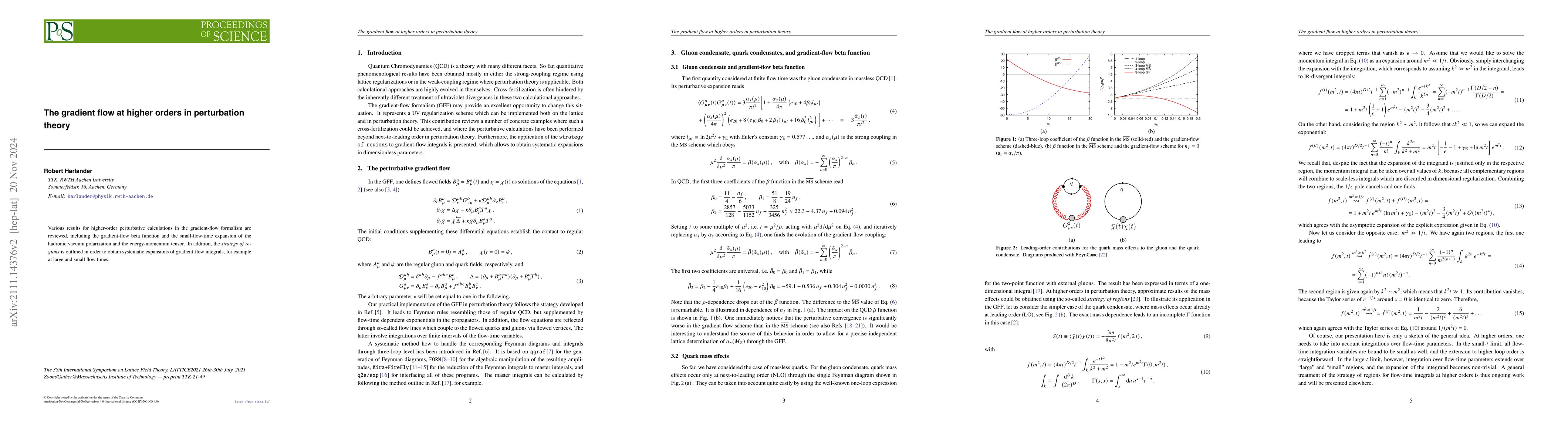 Thumbnail for The gradient flow at higher orders in perturbation theory