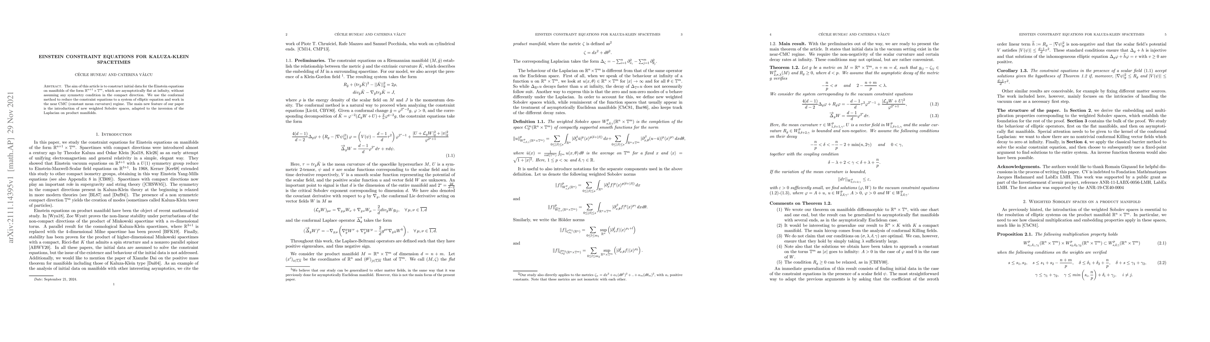 Thumbnail for Einstein Constraint Equations for Kaluza-Klein Spacetimes