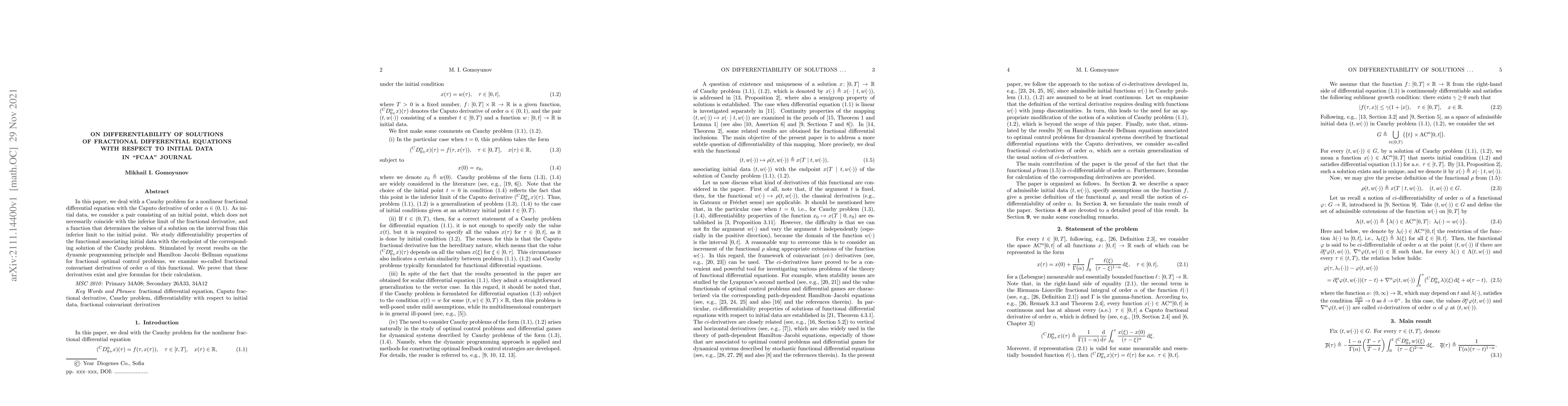 Thumbnail for On differentiability of solutions of fractional differential equations
  with respect to initial data