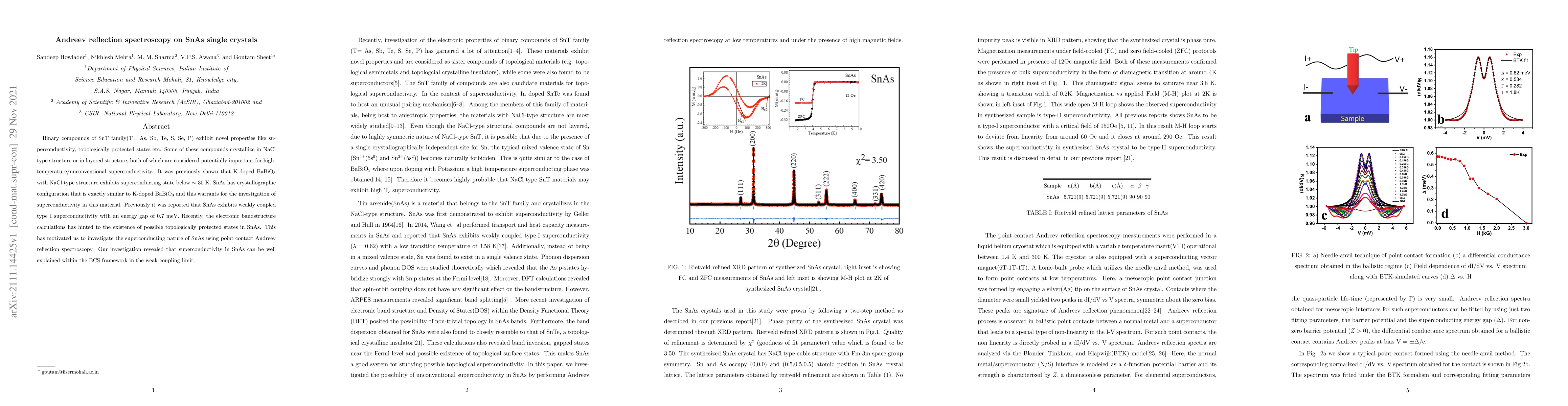 Thumbnail for Andreev reflection spectroscopy on SnAs single crystals