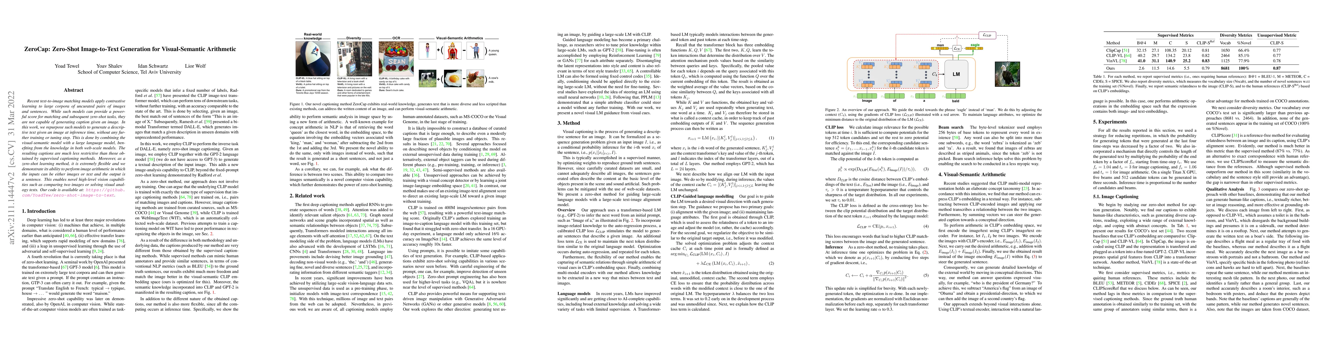 Thumbnail for ZeroCap: Zero-Shot Image-to-Text Generation for Visual-Semantic
  Arithmetic