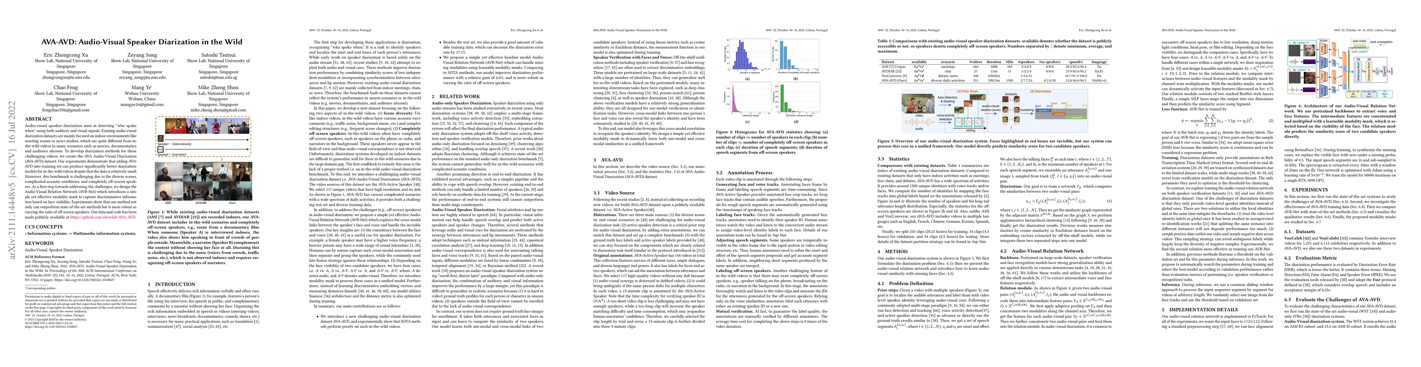 Thumbnail for AVA-AVD: Audio-Visual Speaker Diarization in the Wild
