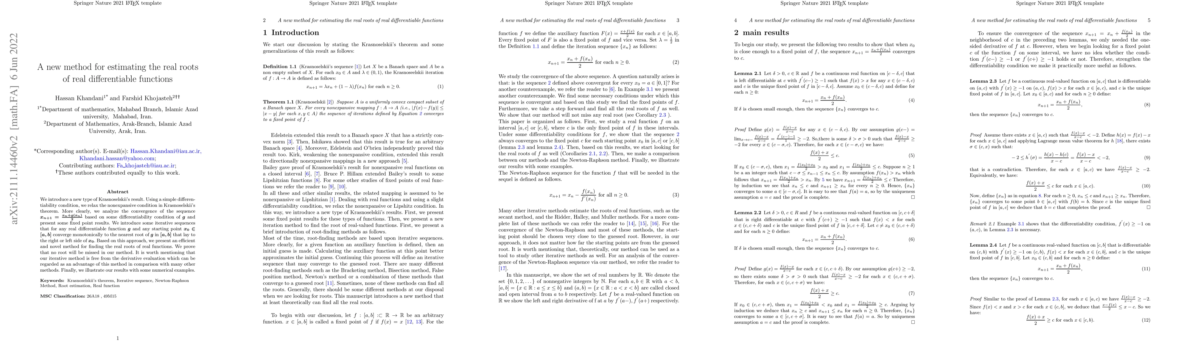 Thumbnail for A new method for estimating the real roots of real differentiable
  functions