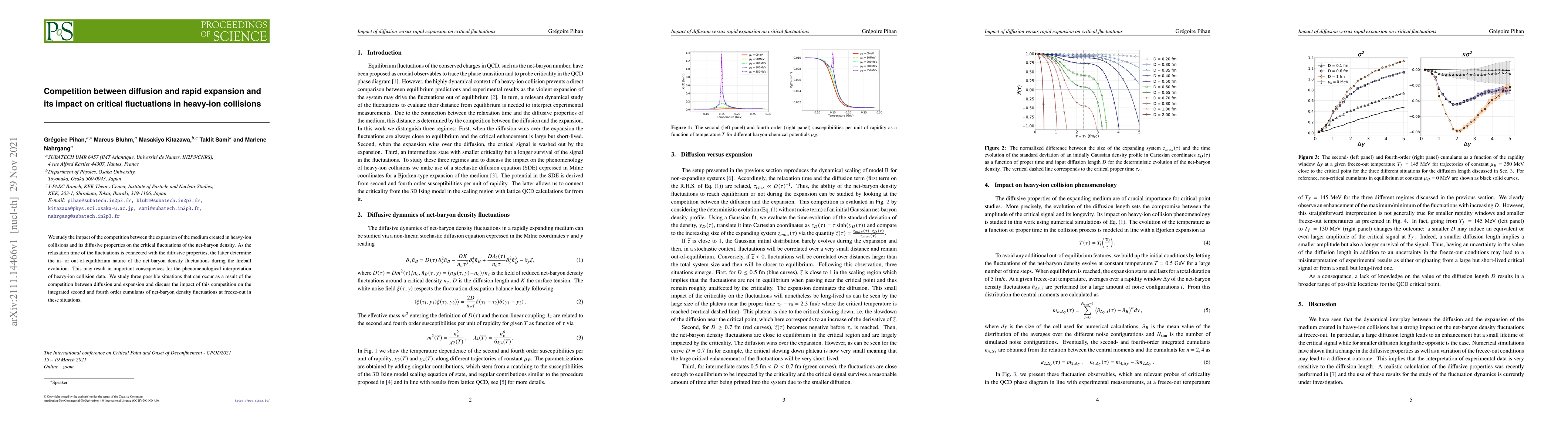 Thumbnail for Competition between diffusion and rapid expansion and its impact on
  critical fluctuations in heavy-ion collisions