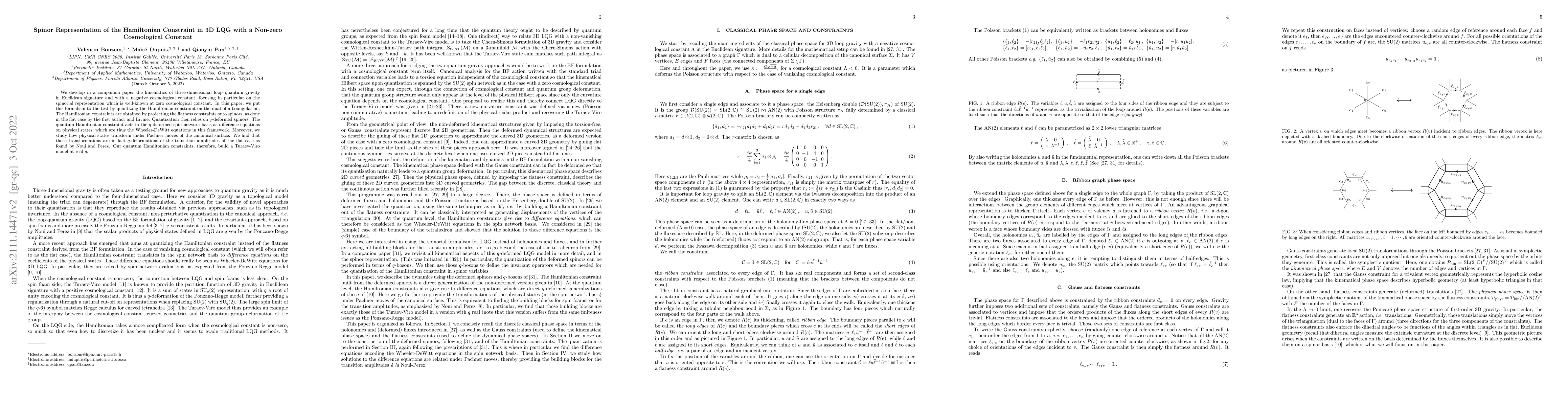 Thumbnail for Spinor Representation of the Hamiltonian Constraint in 3D LQG with a
  Non-zero Cosmological Constant