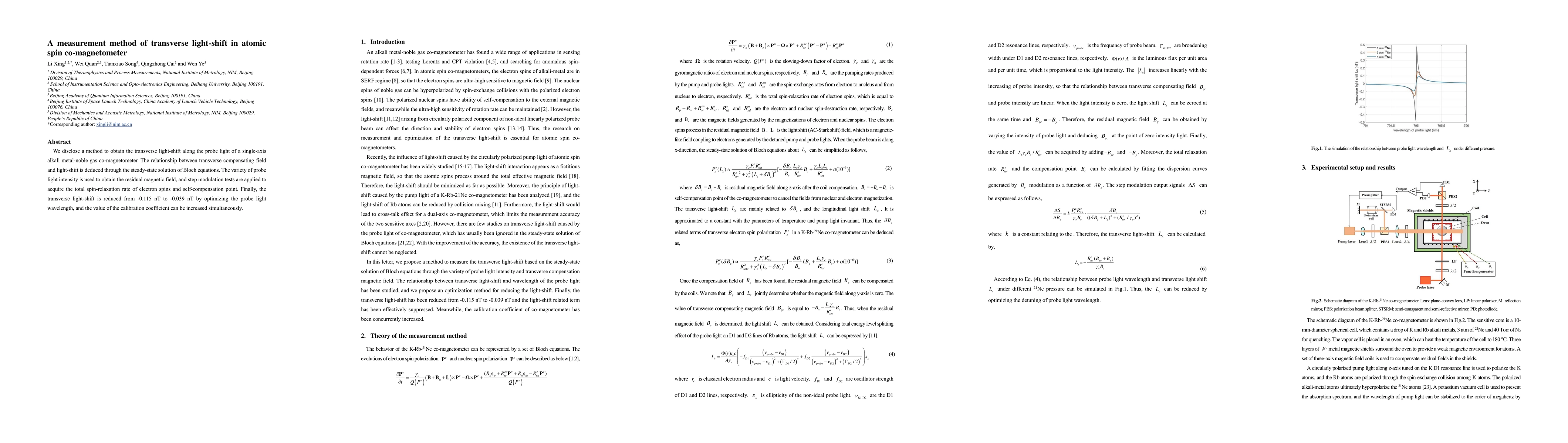 Thumbnail for A measurement method of transverse light-shift in atomic spin
  co-magnetometer
