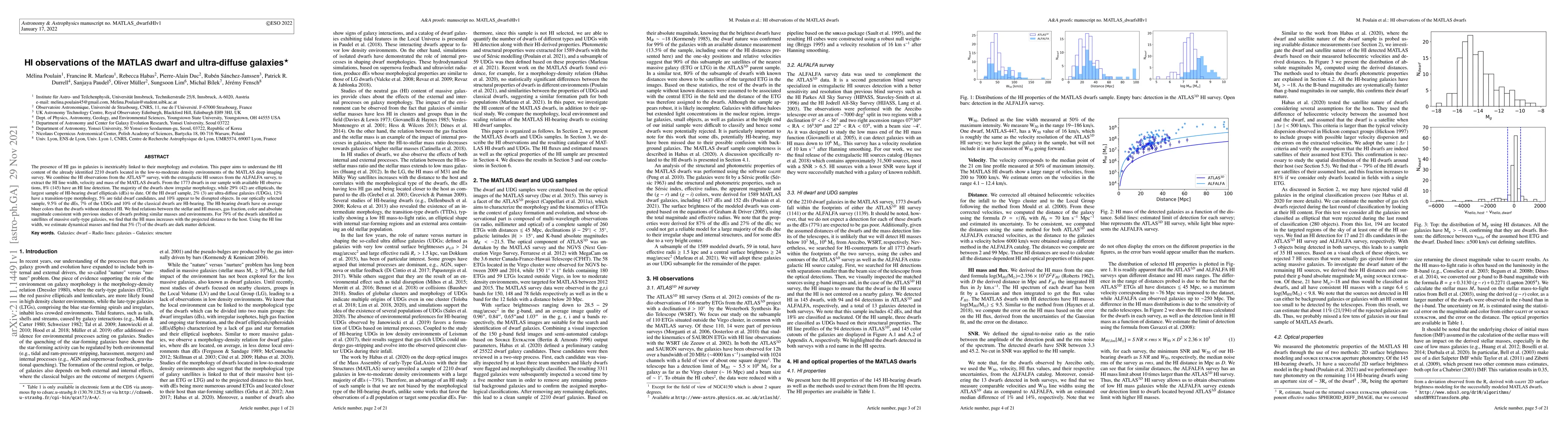 Thumbnail for HI observations of the MATLAS dwarf and ultra-diffuse galaxies