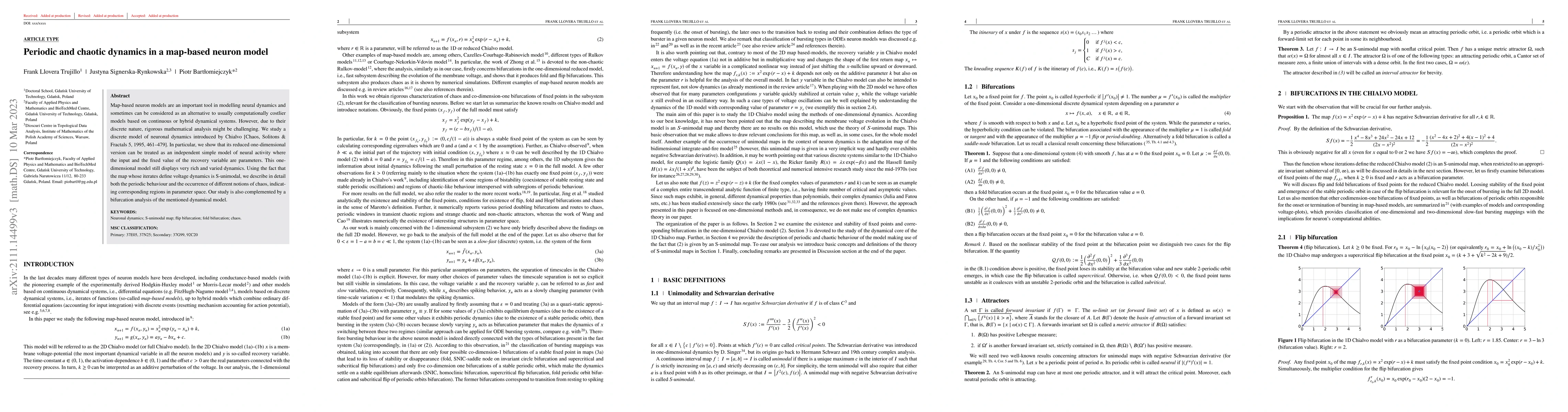 Thumbnail for Periodic and chaotic dynamics in a map-based neuron model