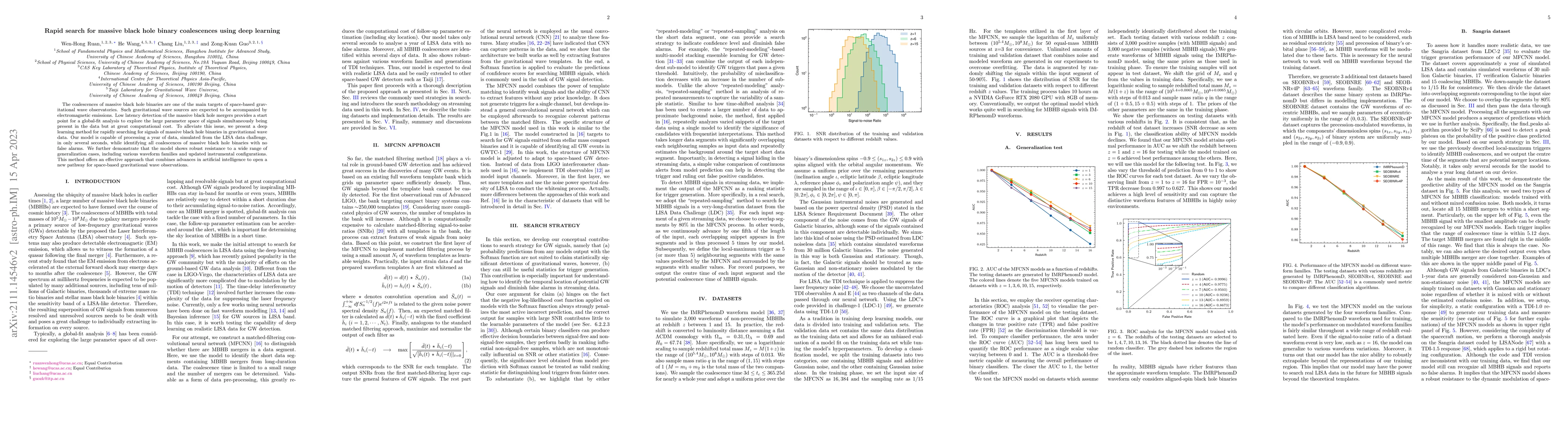 Thumbnail for Rapid search for massive black hole binary coalescences using deep
  learning