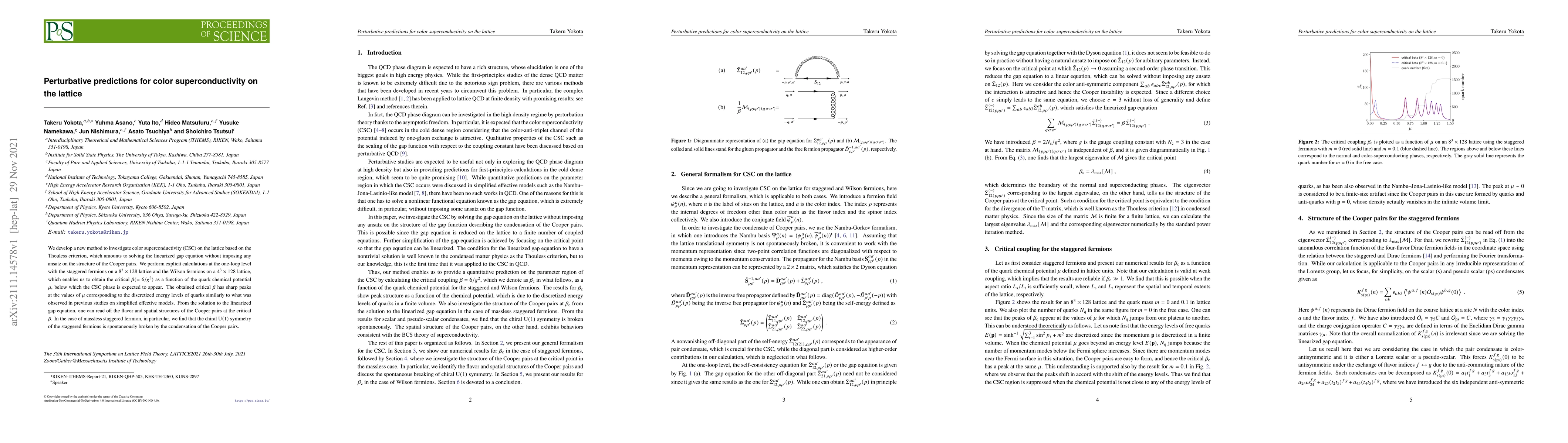 Thumbnail for Perturbative predictions for color superconductivity on the lattice