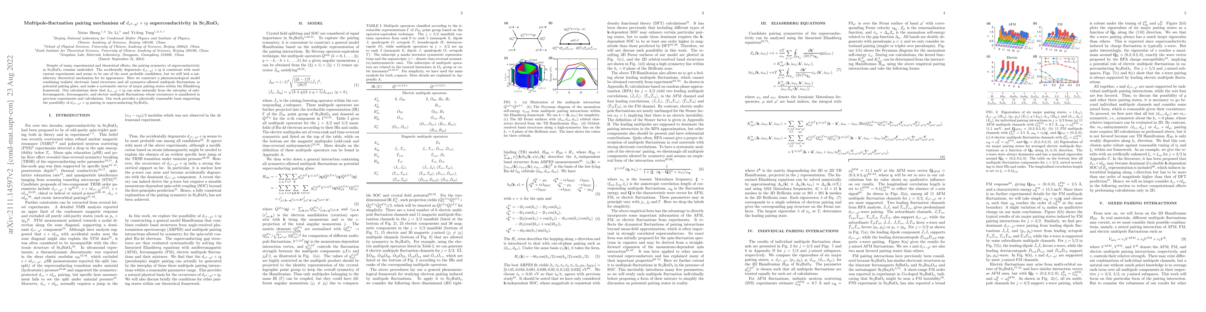 Thumbnail for Multipole-fluctuation pairing mechanism of $d_{x^2-y^2}+ig$
  superconductivity in Sr$_2$RuO$_4$