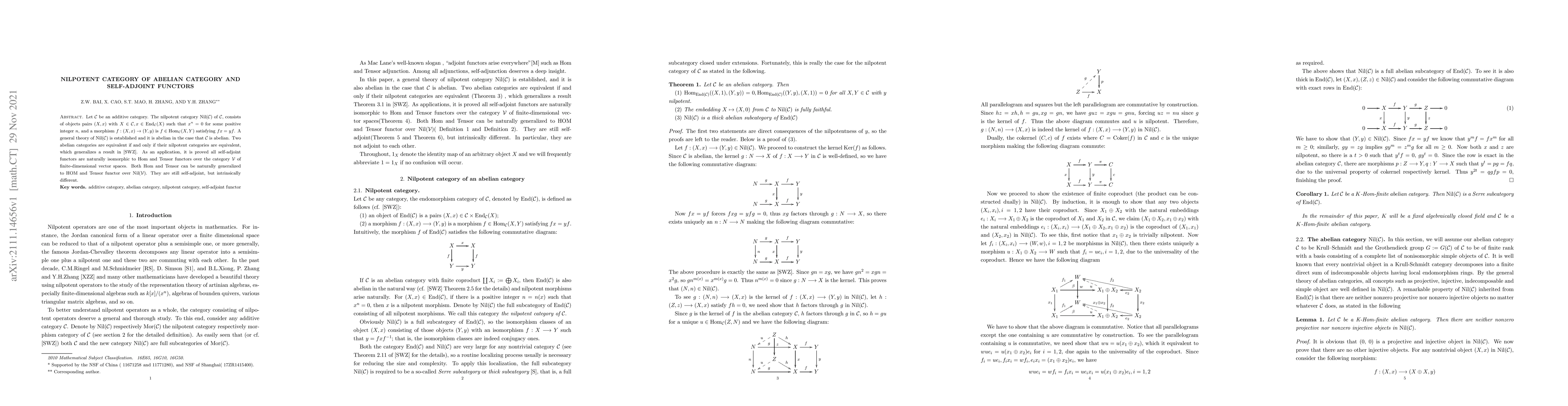 Thumbnail for Nilpotent Category of Abelian Category and Self-Adjoint Functors