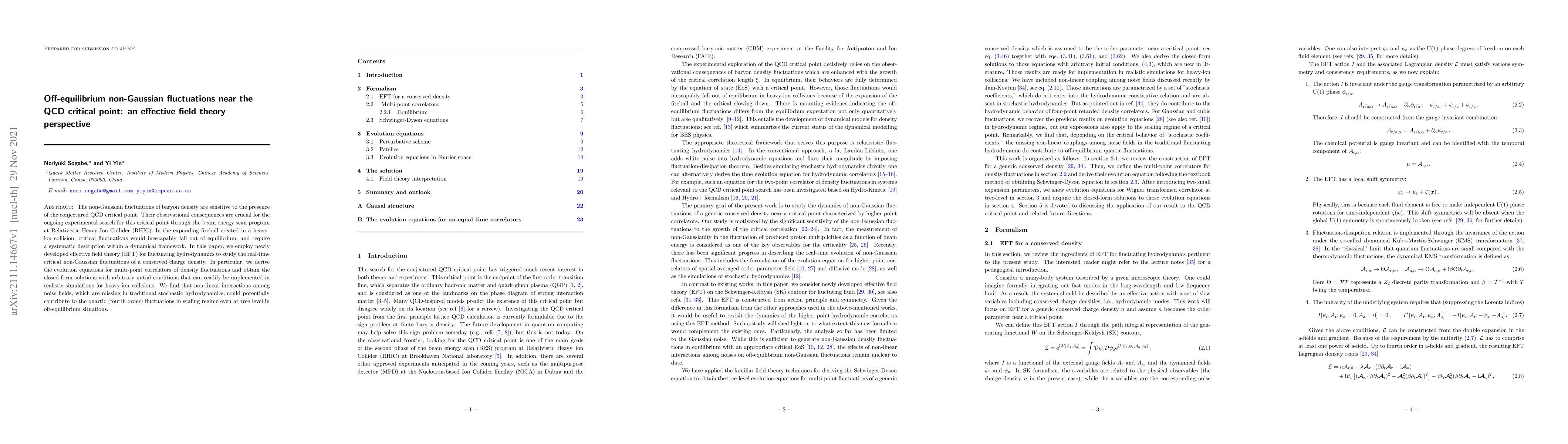 Thumbnail for Off-equilibrium non-Gaussian fluctuations near the QCD critical point:
  an effective field theory perspective