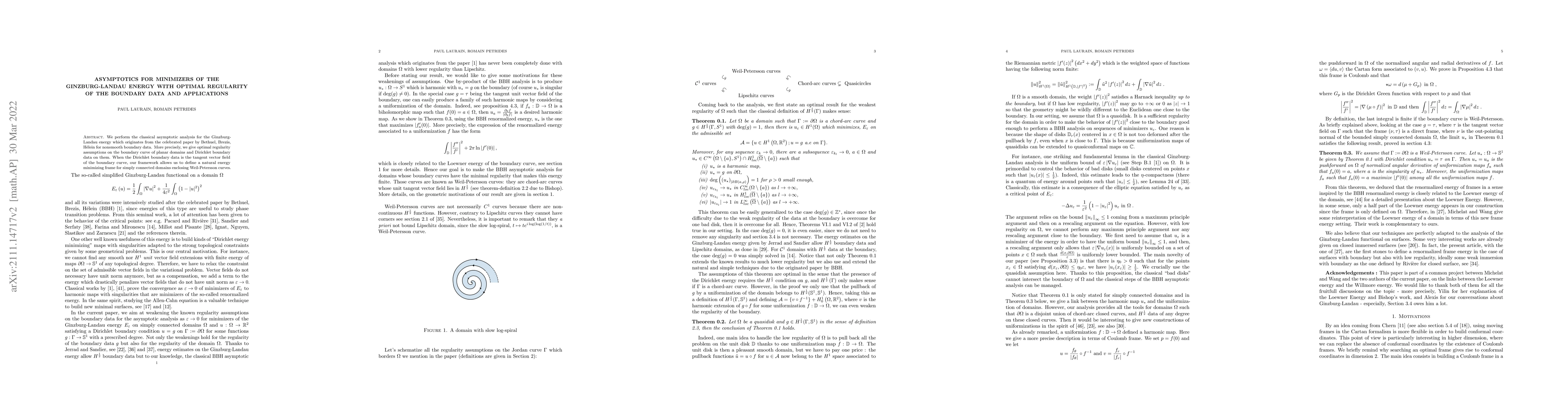 Thumbnail for Existence of Ginzburg-Landau minimizers with optimal boundary data and
  applications