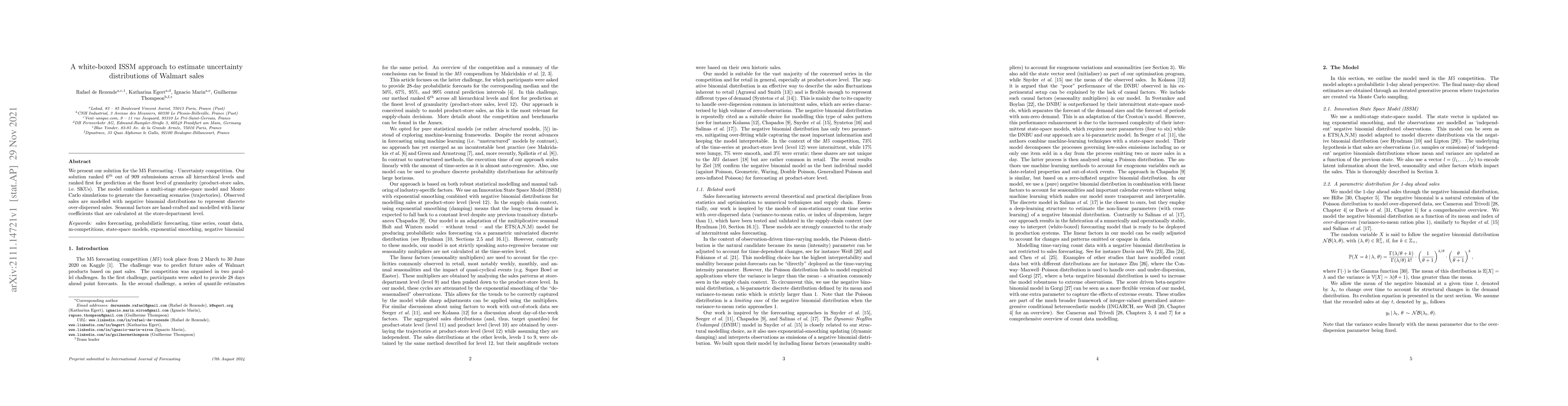 Thumbnail for A white-boxed ISSM approach to estimate uncertainty distributions of
  Walmart sales
