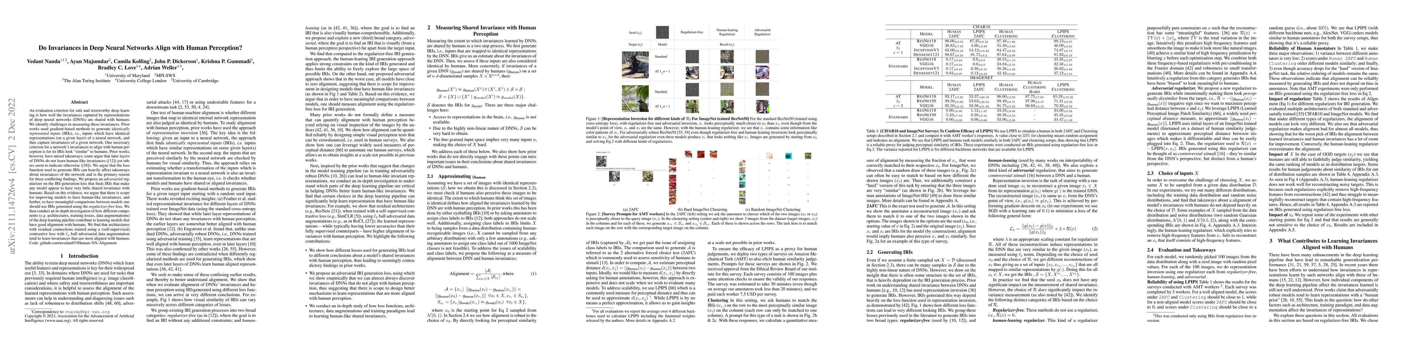 Thumbnail for Do Invariances in Deep Neural Networks Align with Human Perception?