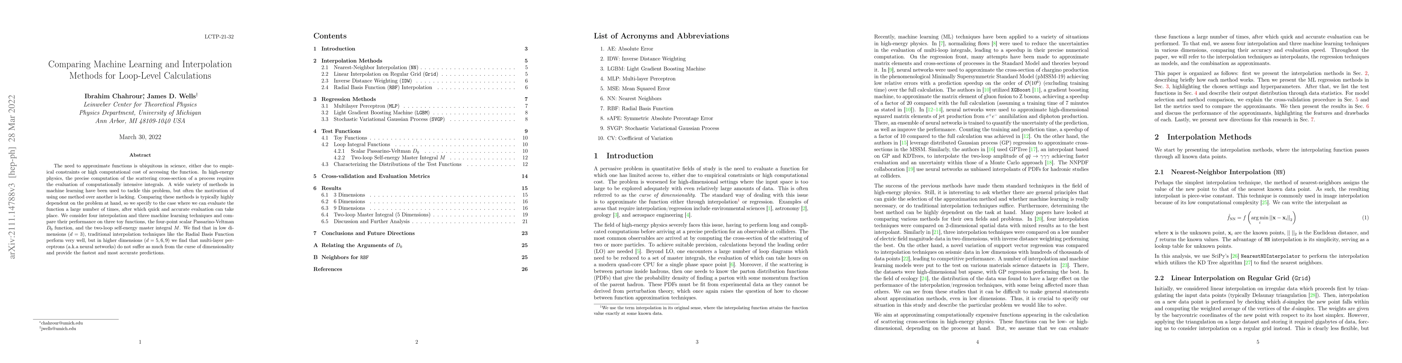 Thumbnail for Comparing Machine Learning and Interpolation Methods for Loop-Level
  Calculations