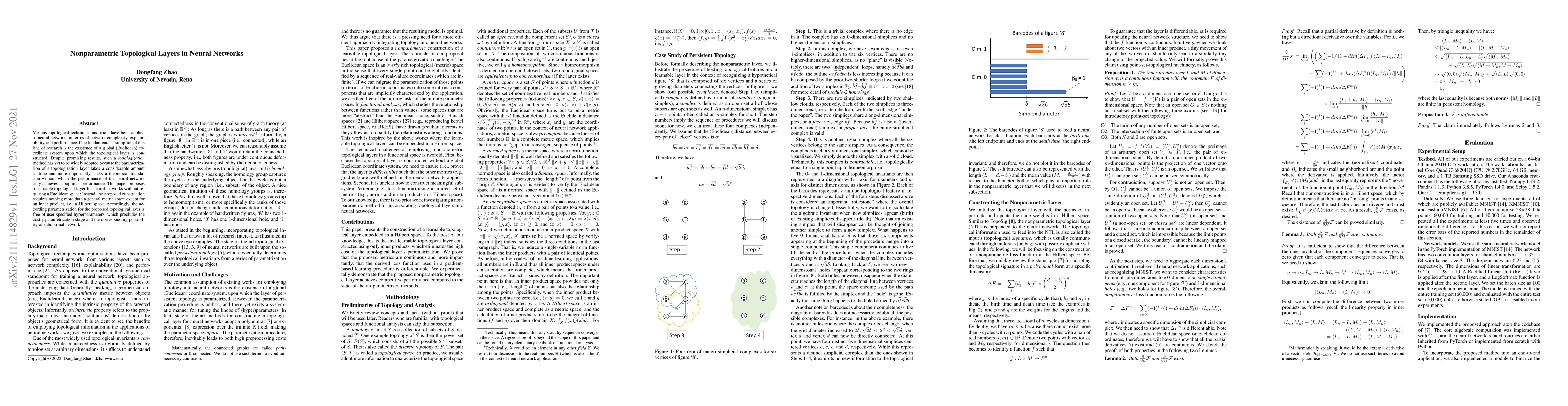 Thumbnail for Nonparametric Topological Layers in Neural Networks