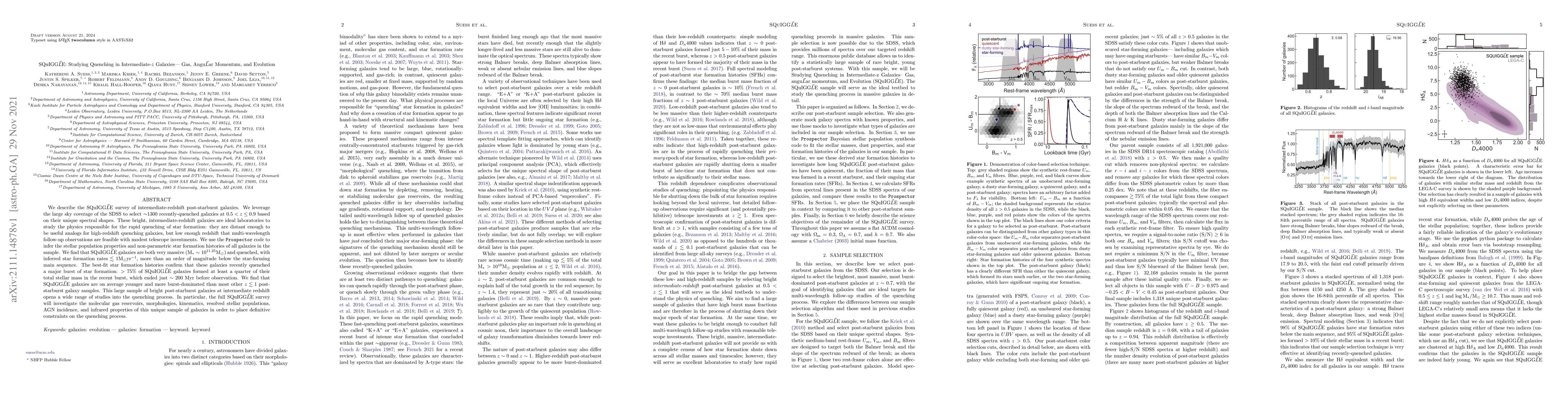 Thumbnail for SQuIGGLE: Studying Quenching in Intermediate-z Galaxies -- Gas, AnguLar
  Momentum, and Evolution