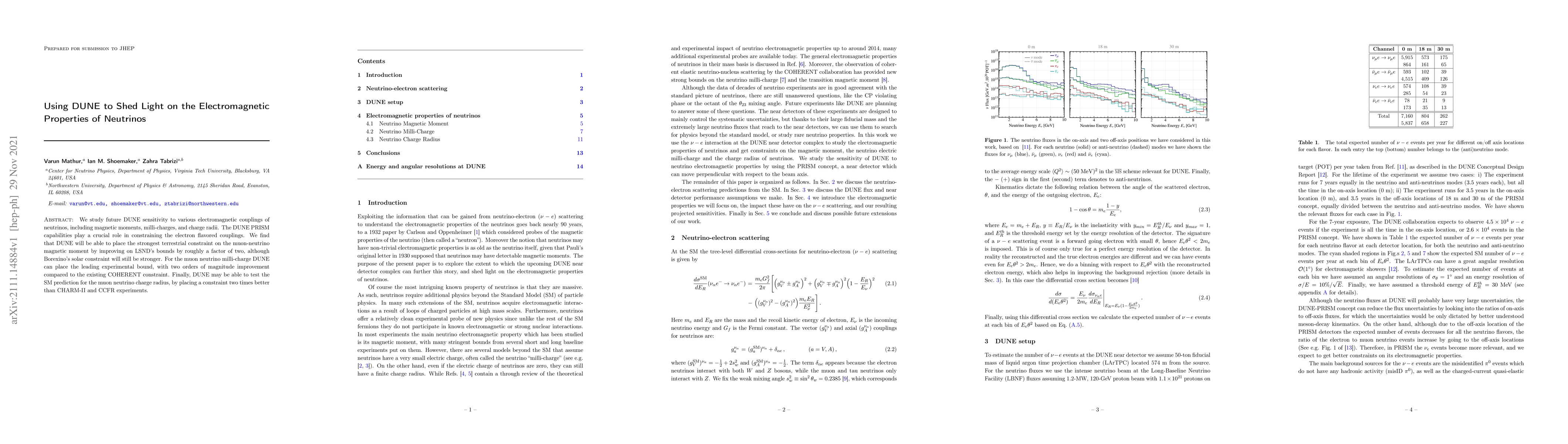 Thumbnail for Using DUNE to Shed Light on the Electromagnetic Properties of Neutrinos