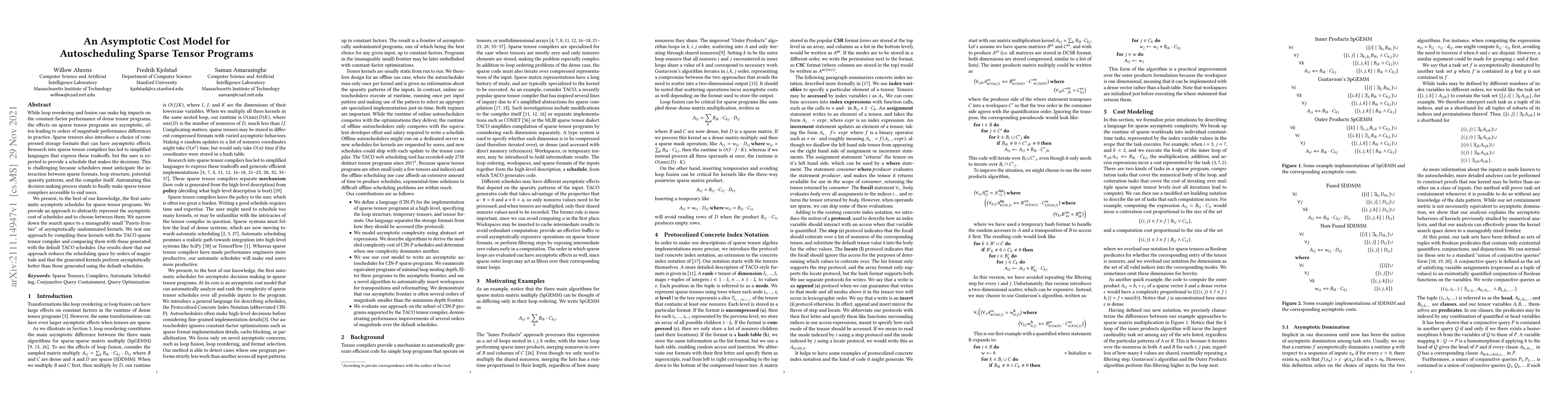 Thumbnail for An Asymptotic Cost Model for Autoscheduling Sparse Tensor Programs