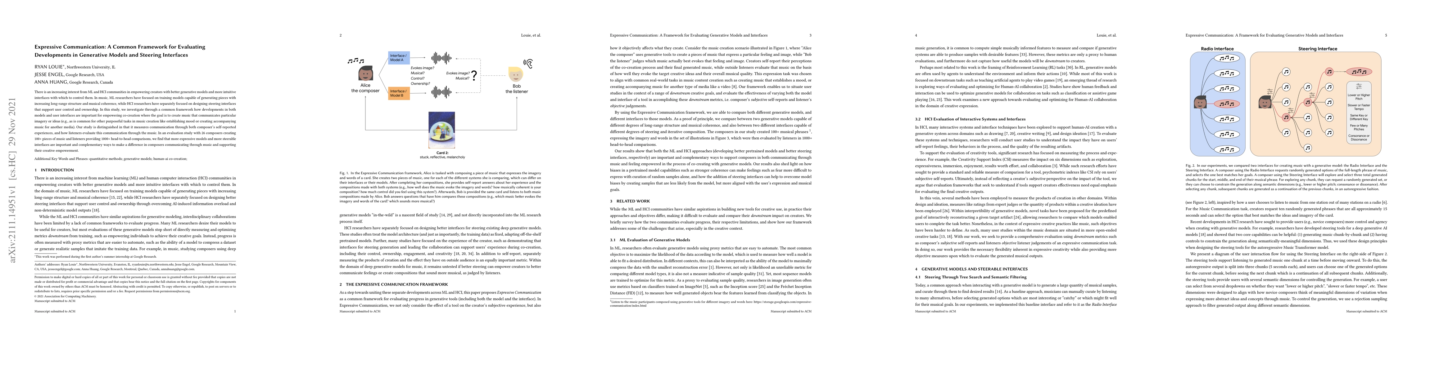 Thumbnail for Expressive Communication: A Common Framework for Evaluating Developments
  in Generative Models and Steering Interfaces