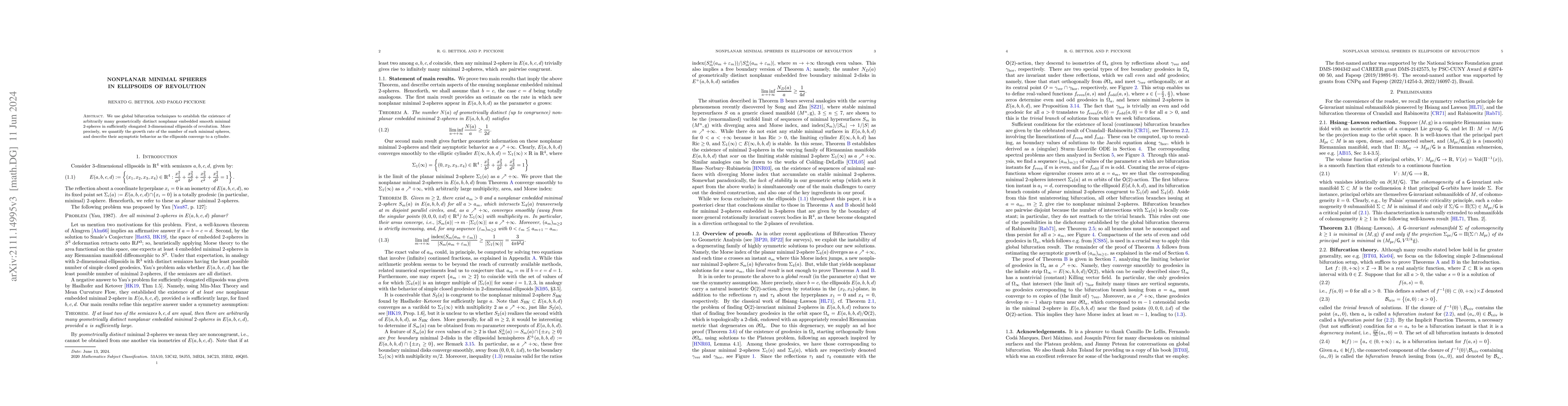 Thumbnail for Nonplanar minimal spheres in ellipsoids of revolution