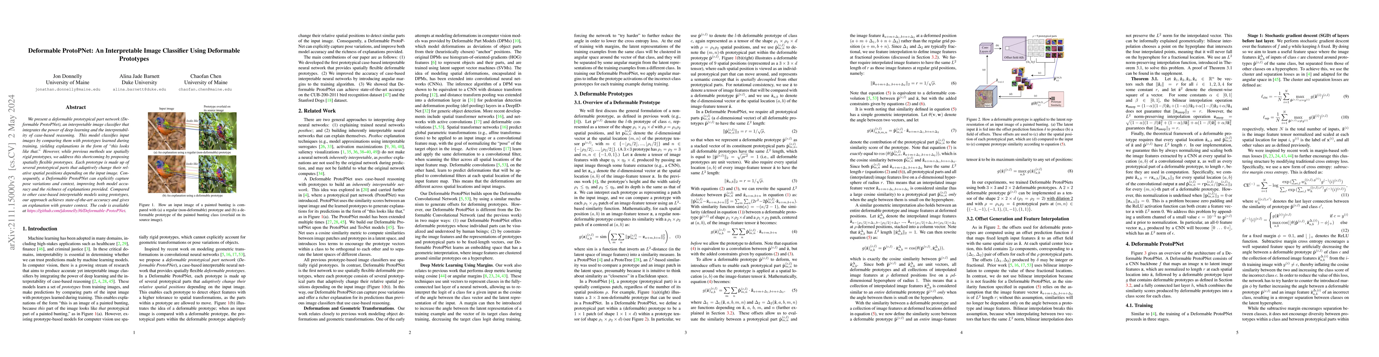 Thumbnail for Deformable ProtoPNet: An Interpretable Image Classifier Using Deformable
  Prototypes