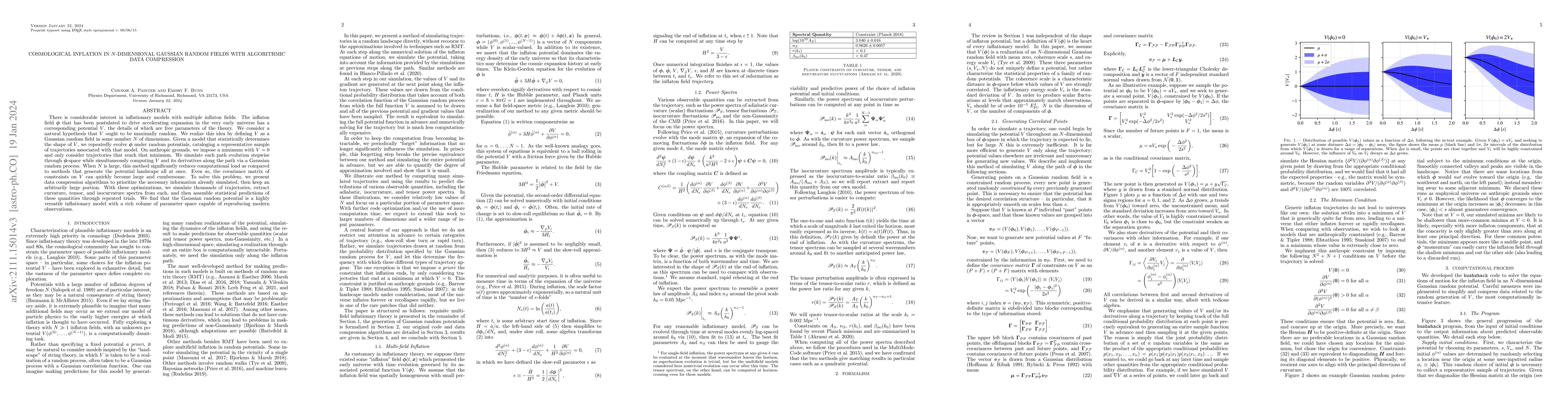 Thumbnail for Cosmological Inflation in N-Dimensional Gaussian Random Fields with
  Algorithmic Data Compression