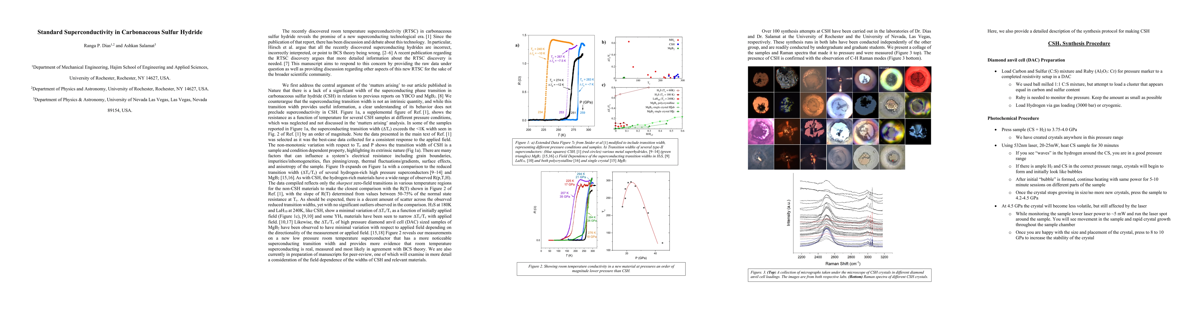 Thumbnail for Standard Superconductivity in Carbonaceous Sulfur Hydride