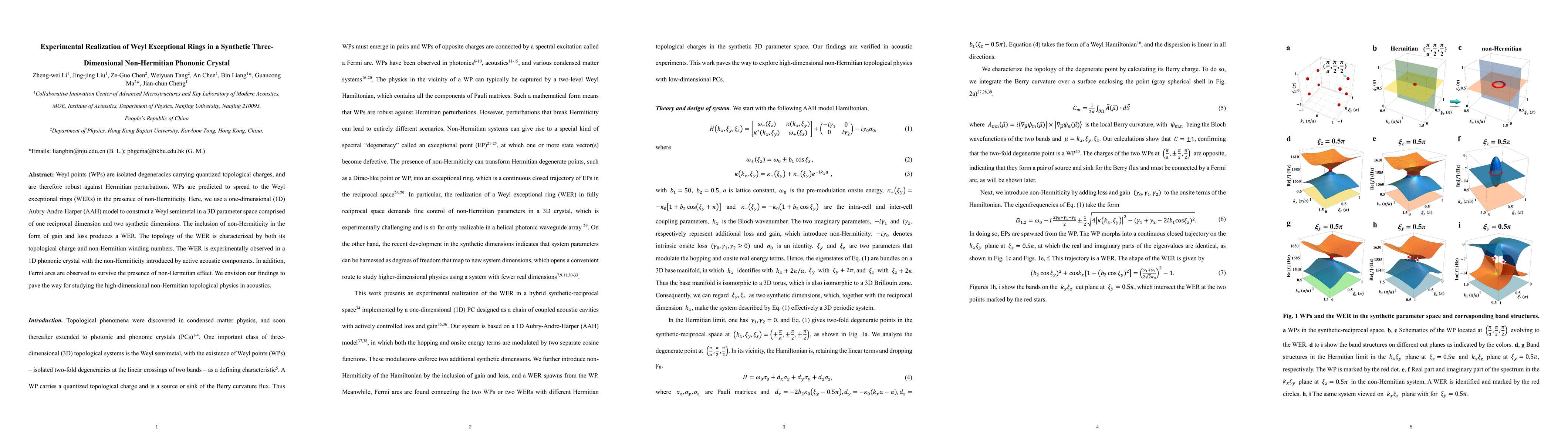 Thumbnail for Experimental Realization of Weyl Exceptional Rings in a Synthetic
  Three-Dimensional Non-Hermitian Phononic Crystal