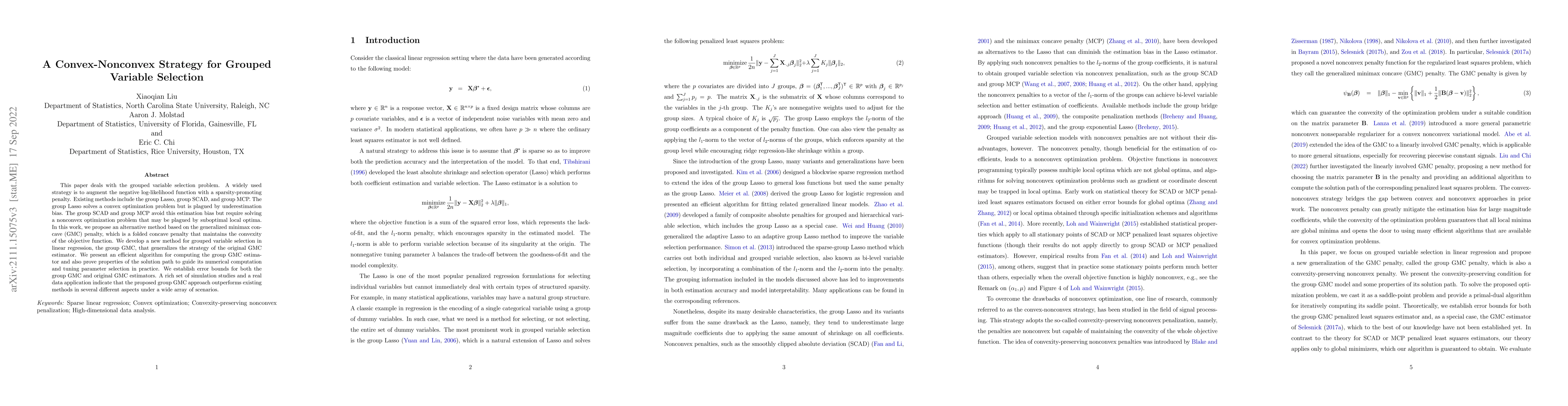 Thumbnail for A Convex-Nonconvex Strategy for Grouped Variable Selection