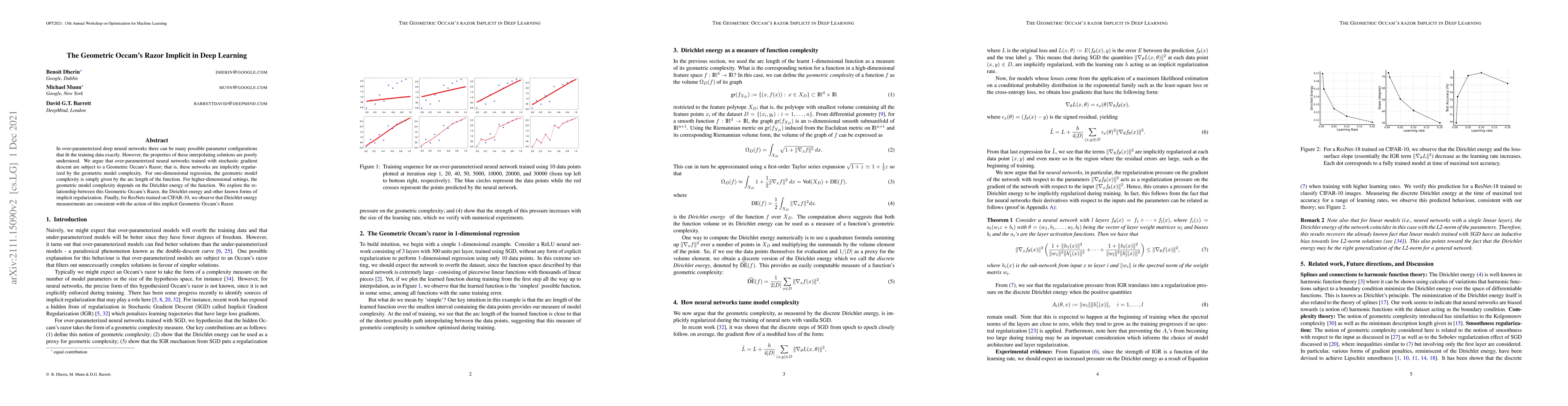 Thumbnail for The Geometric Occam's Razor Implicit in Deep Learning