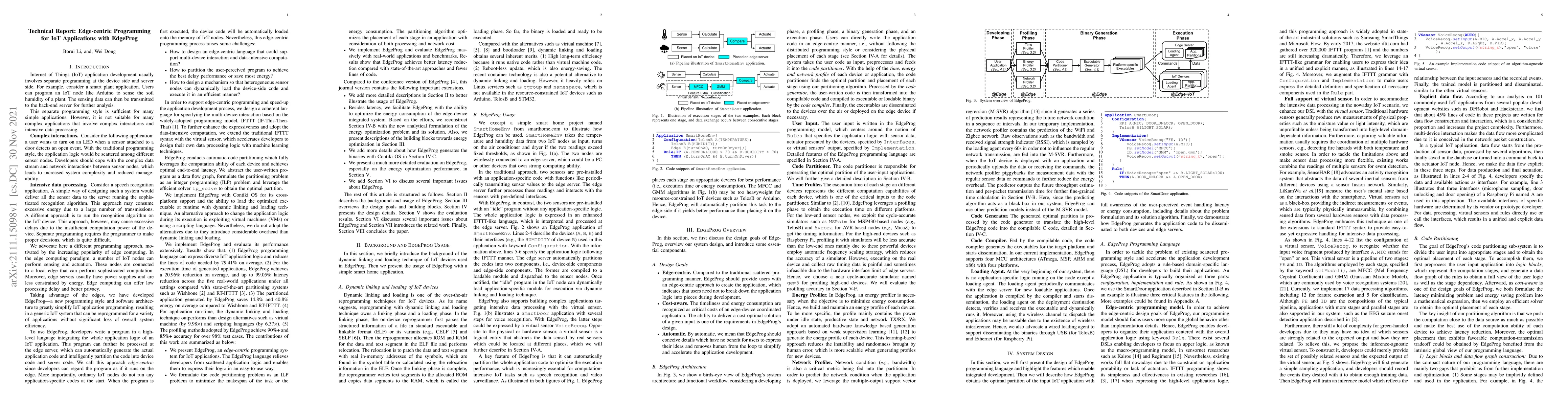 Thumbnail for Technical Report: Edge-centric Programming for IoT Applications with
  EdgeProg