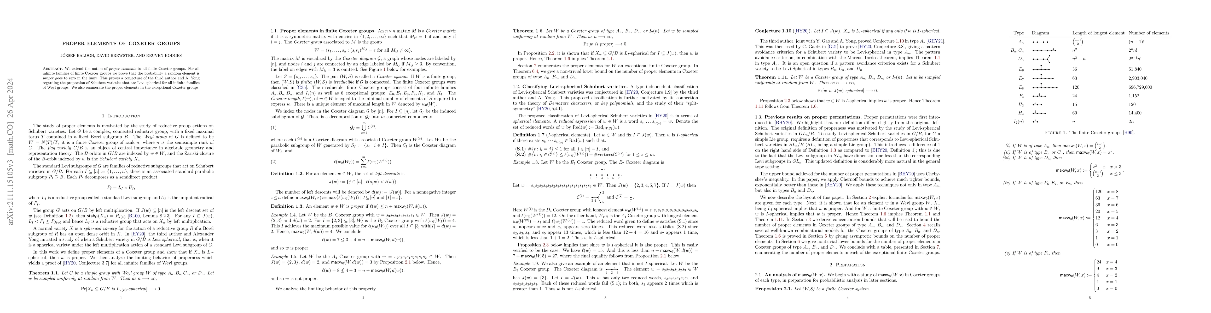 Thumbnail for Proper elements of Coxeter groups