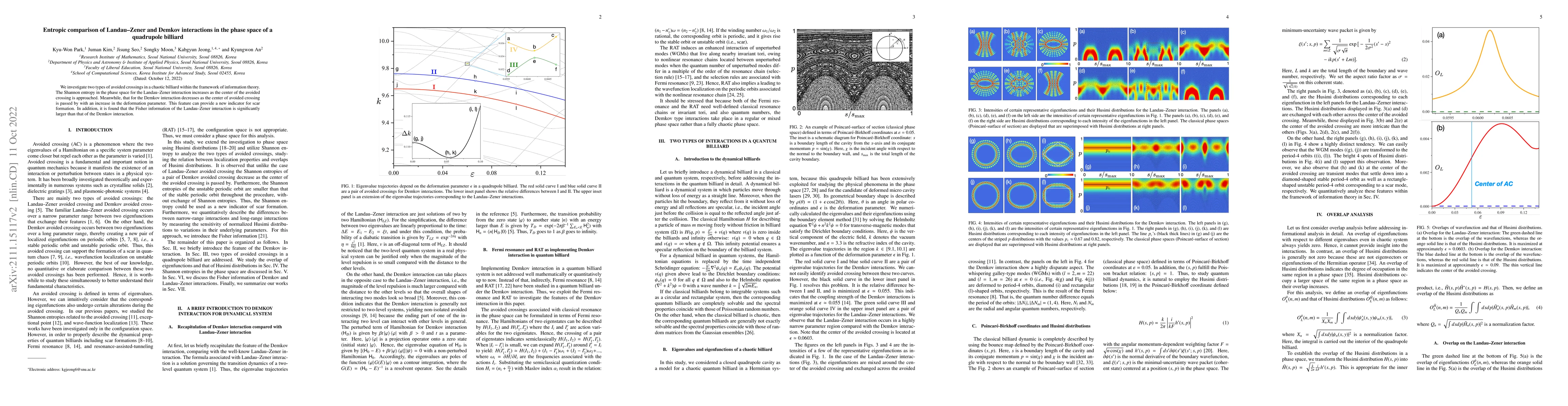 Thumbnail for Entropic comparison of Landau-Zener and Demkov interactions in the phase
  space of a quadrupole billiard
