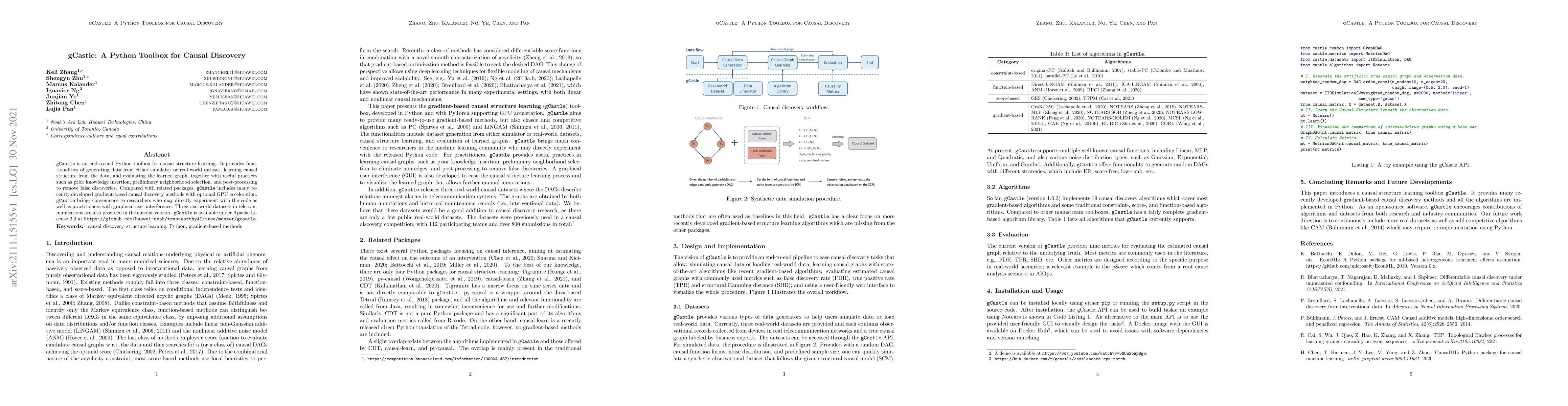 Thumbnail for gCastle: A Python Toolbox for Causal Discovery