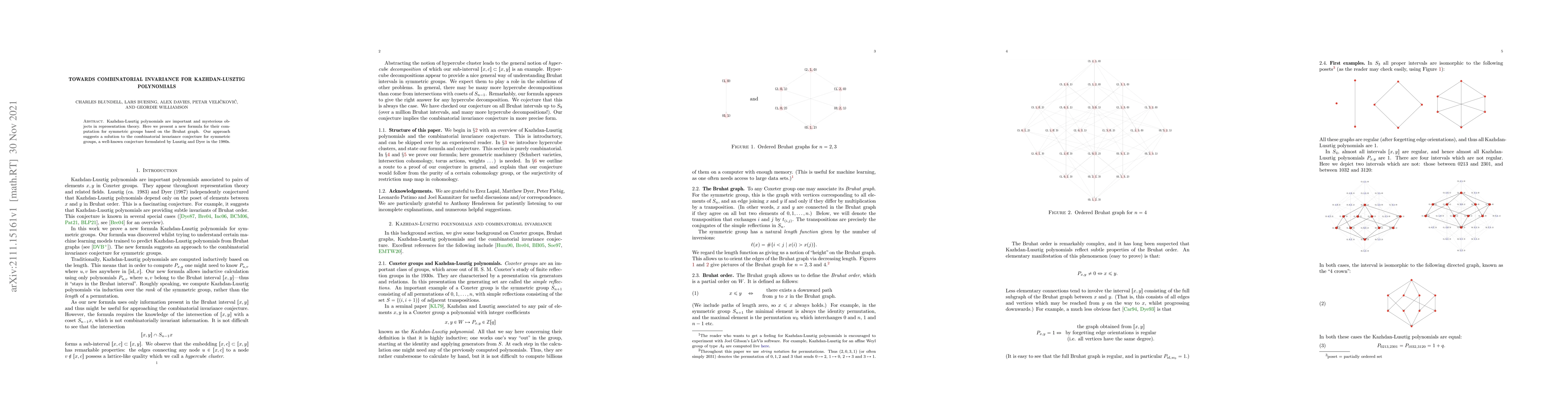 Thumbnail for Towards combinatorial invariance for Kazhdan-Lusztig polynomials