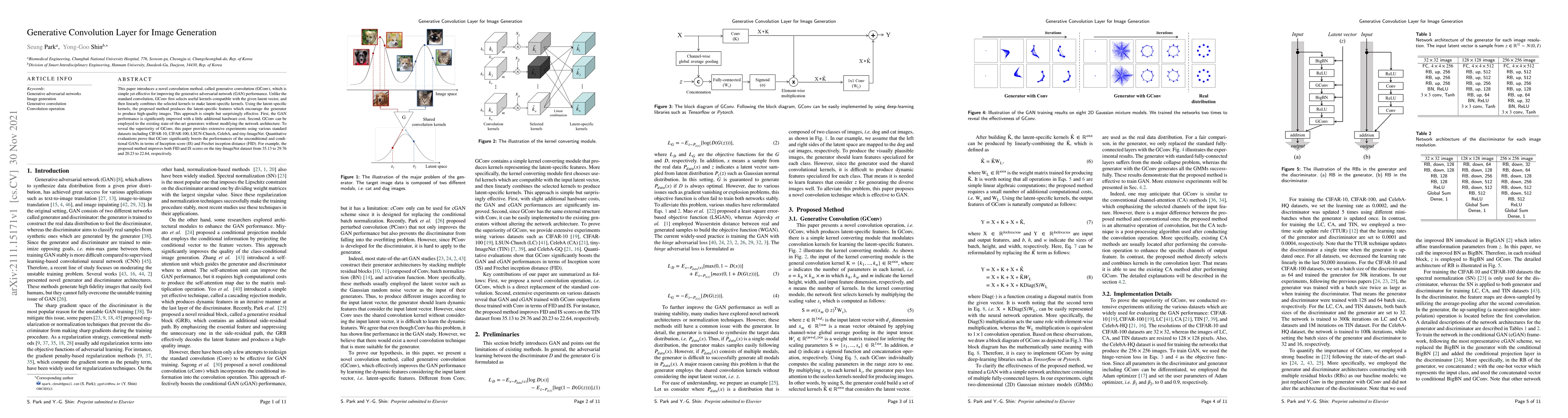 Thumbnail for Generative Convolution Layer for Image Generation