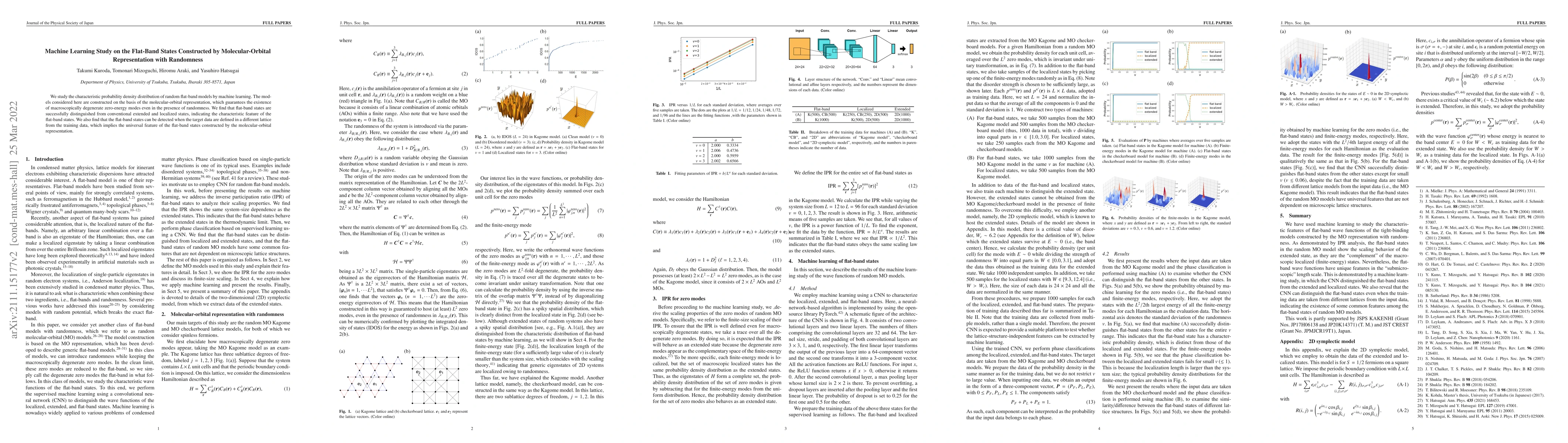 Thumbnail for Machine Learning Study on the Flat-Band States Constructed by
  Molecular-Orbital Representation with Randomness