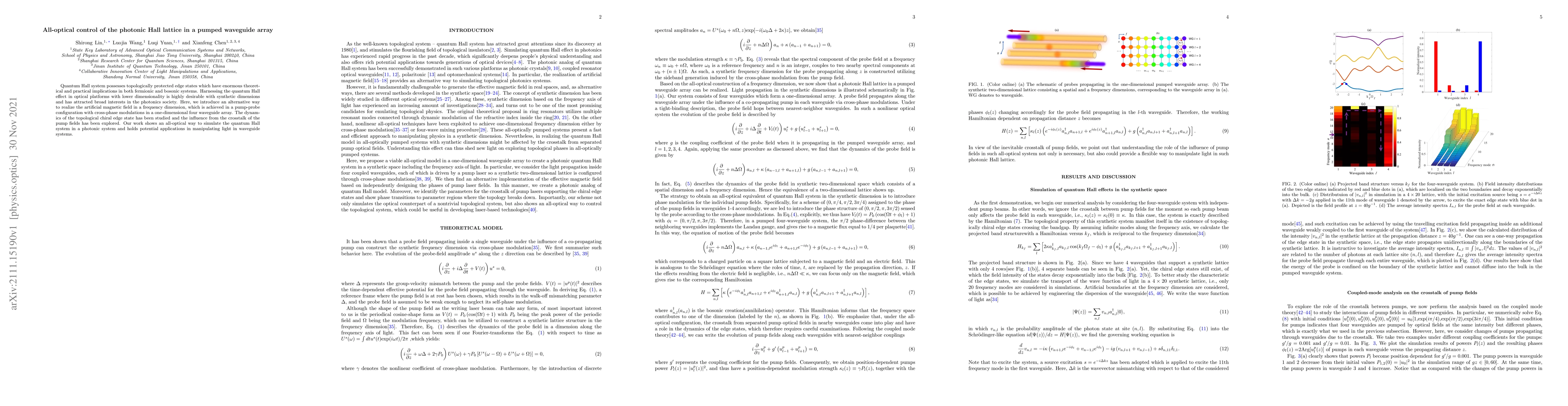 Thumbnail for All-optical control of the photonic Hall lattice in a pumped waveguide
  array