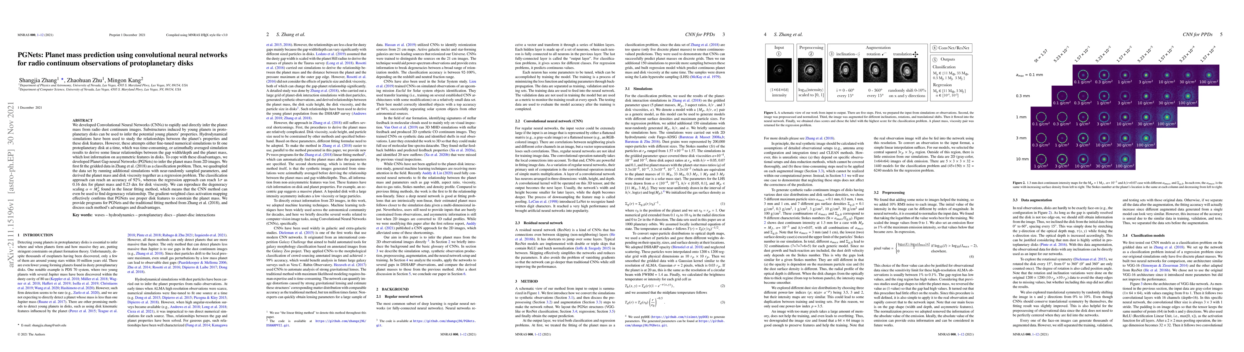 Thumbnail for PGNets: Planet mass prediction using convolutional neural networks for
  radio continuum observations of protoplanetary disks