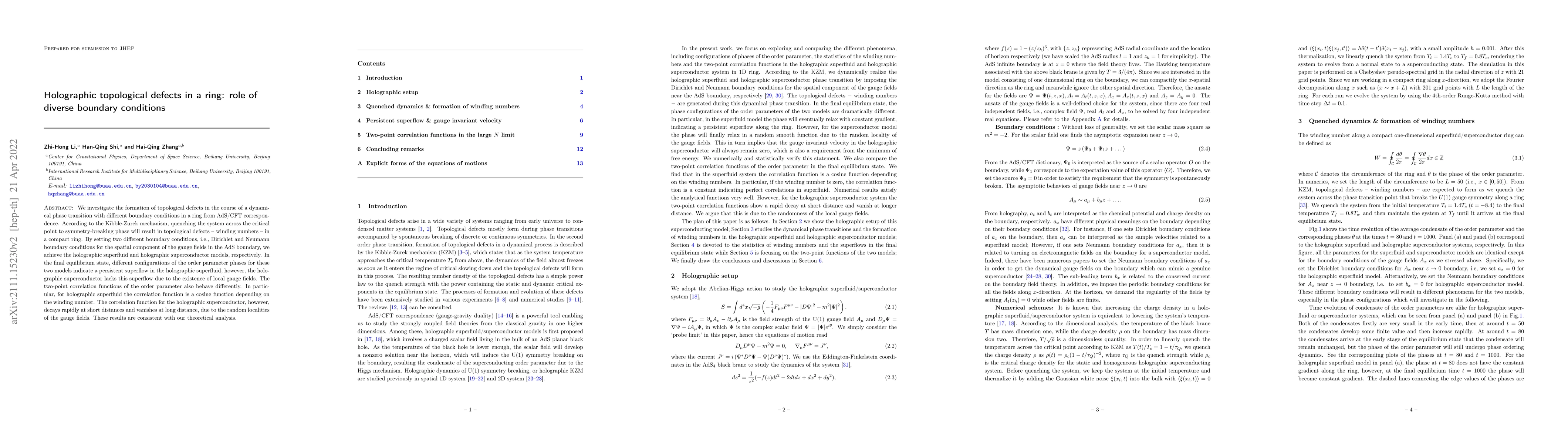 Thumbnail for Holographic topological defects in a ring: role of diverse boundary
  conditions