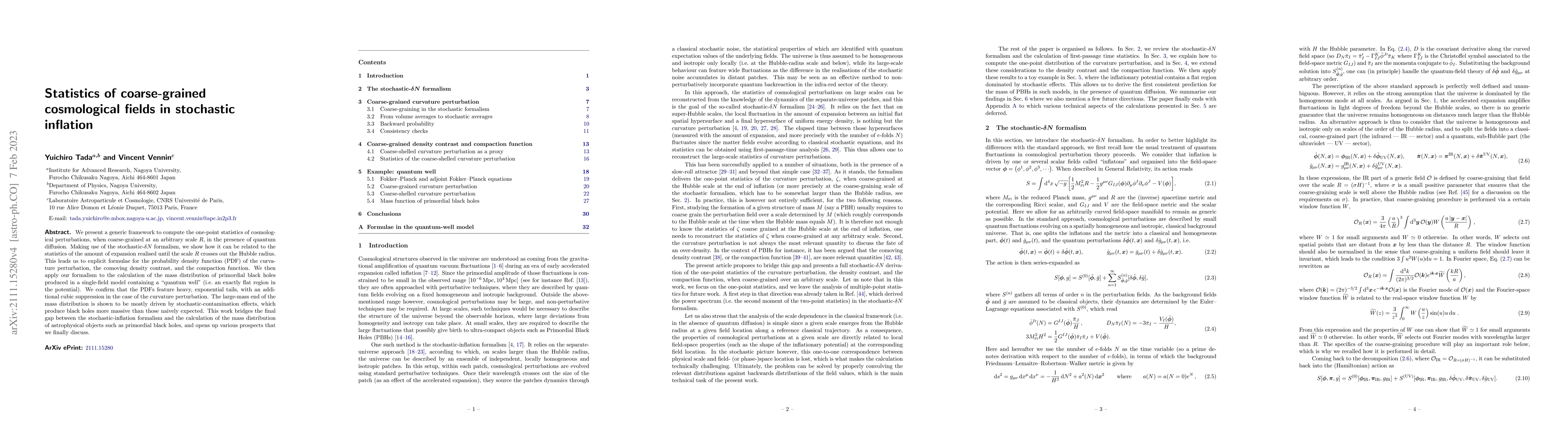 Thumbnail for Statistics of coarse-grained cosmological fields in stochastic inflation