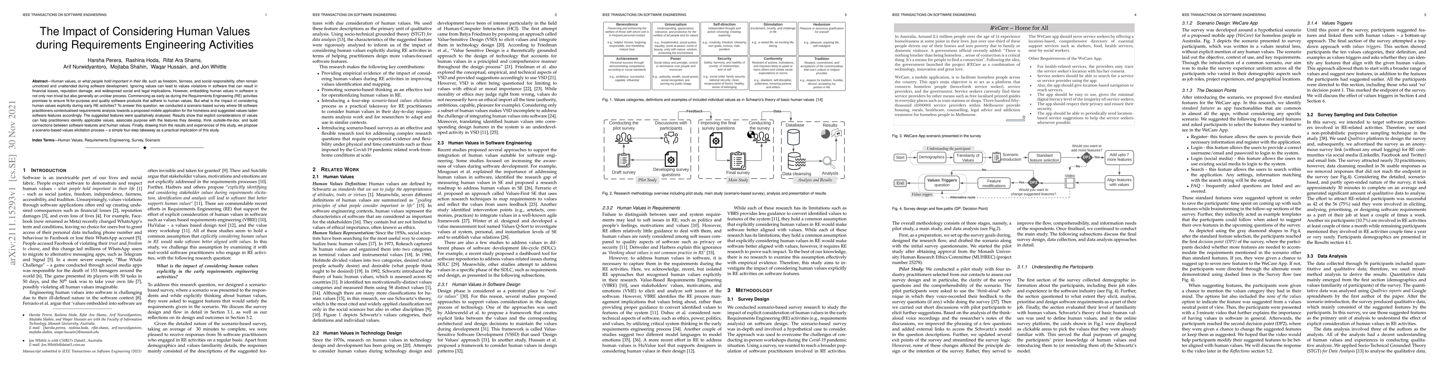 Thumbnail for The Impact of Considering Human Values during Requirements Engineering
  Activities