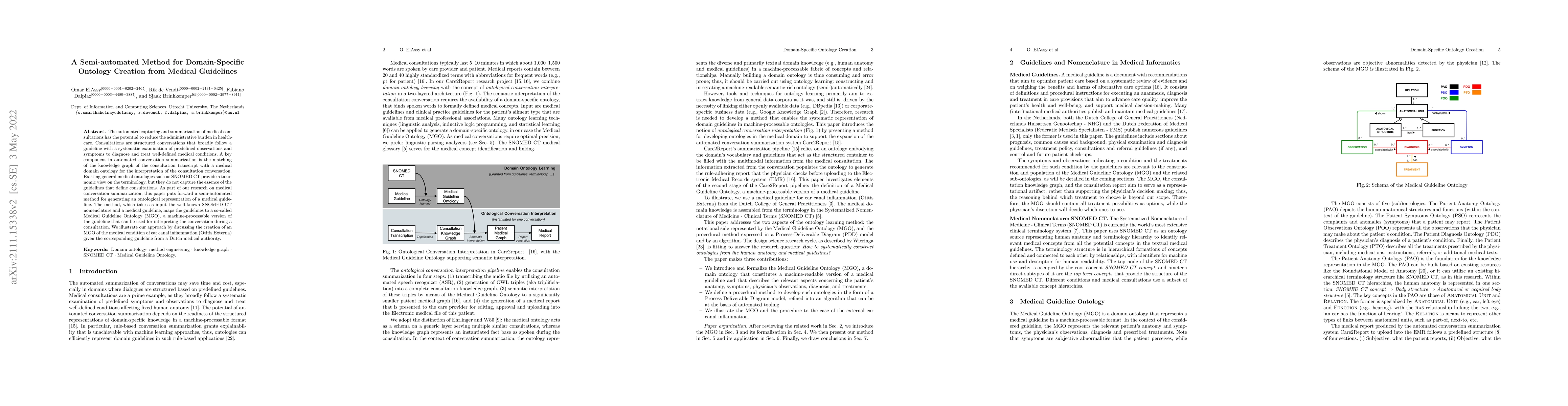 Thumbnail for A Semi-automated Method for Domain-Specific Ontology Creation from
  Medical Guidelines