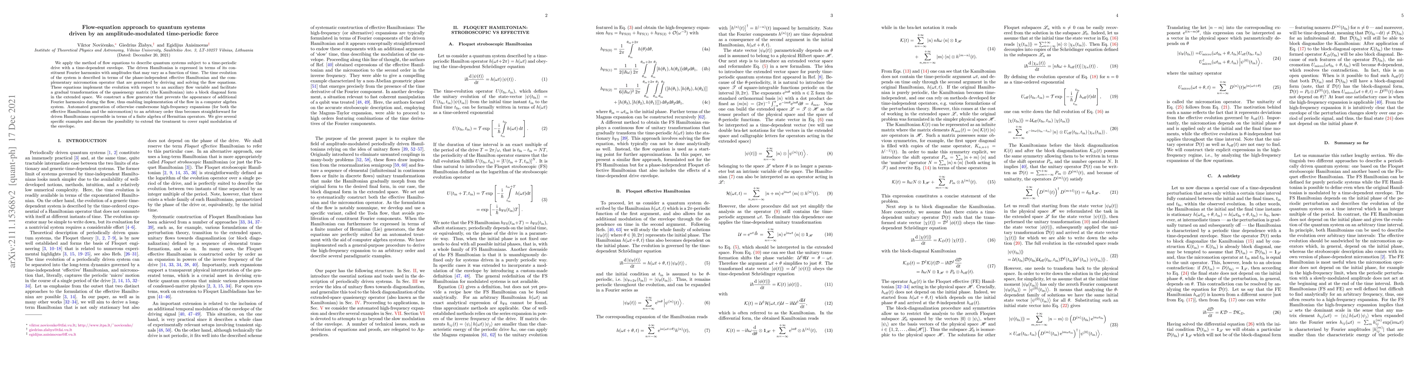 Thumbnail for Flow-equation approach to quantum systems driven by an
  amplitude-modulated time-periodic force