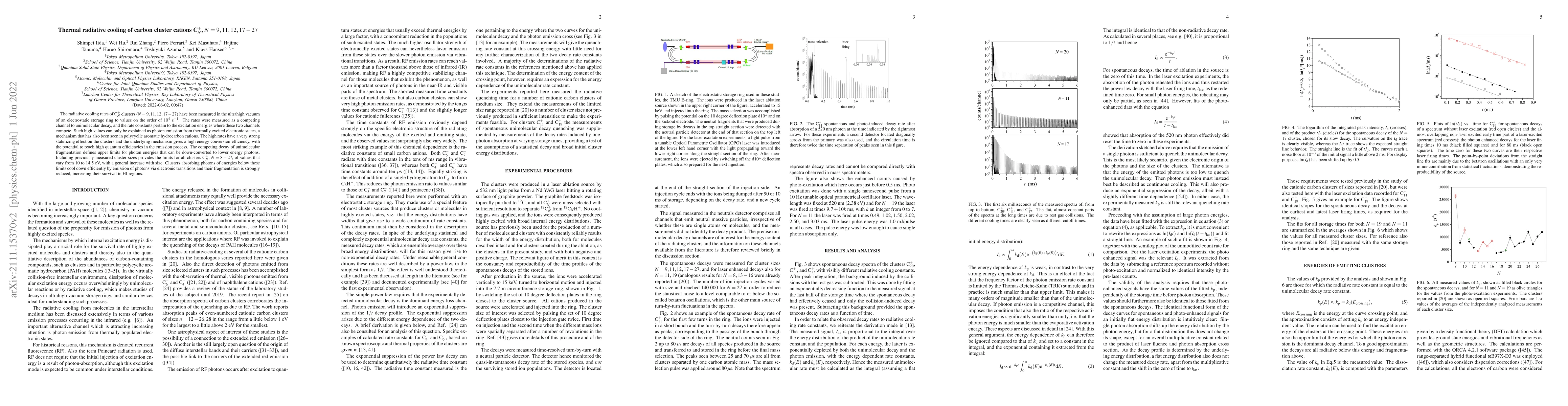 Thumbnail for Thermal radiative cooling of carbon cluster cations C$_N^+$, $N = 9,
  11,12, 17-27$