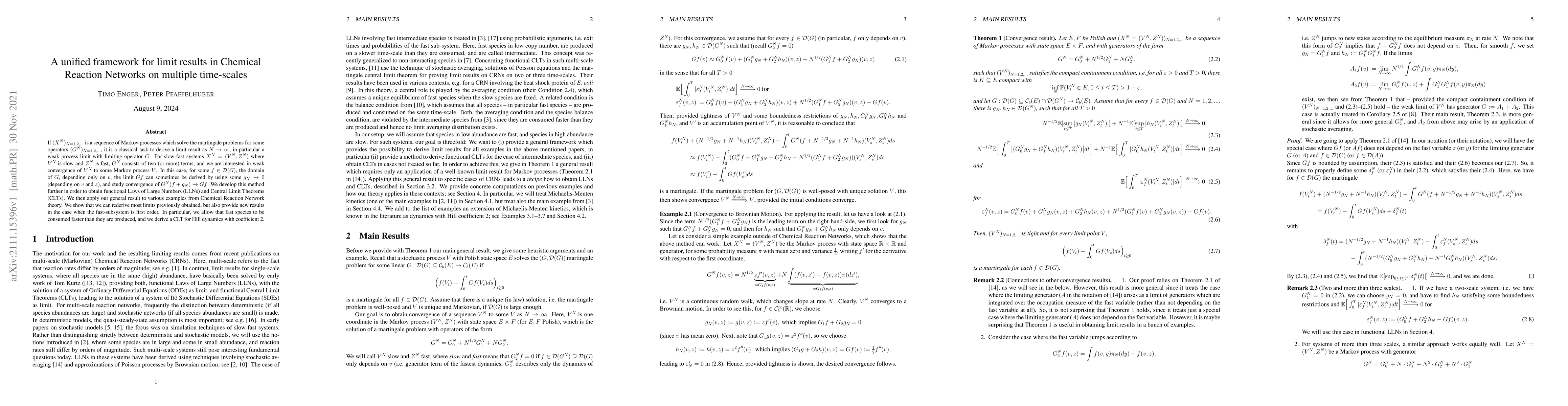 Thumbnail for A unified framework for limit results in Chemical Reaction Networks on
  multiple time-scales